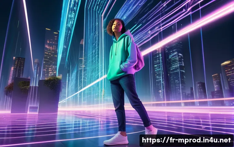 미디어 프로듀서로서 이직을 준비하는 방법 - **Prompt 1: Navigating the Digital Tide**
    A dynamic and vibrant scene featuring a curious young ...