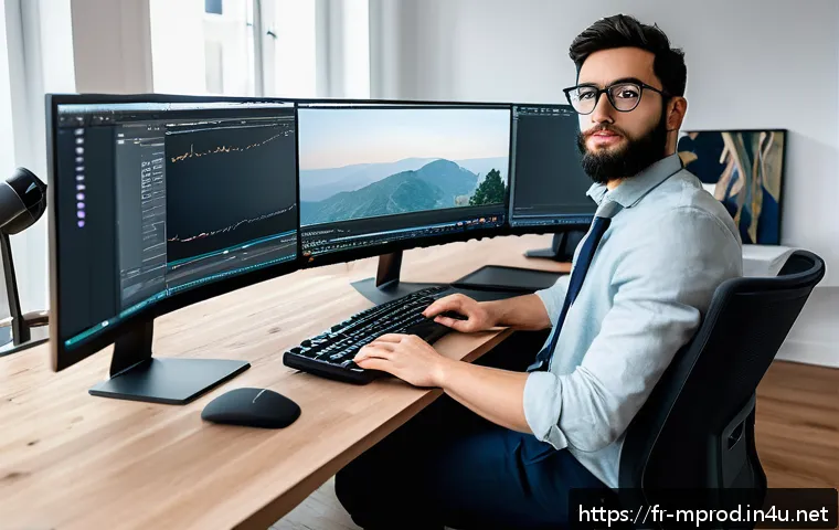 미디어 프로듀서 실기 시험 준비 체크리스트 - A professional media production workspace in a bright, modern French office setting, showing a young...