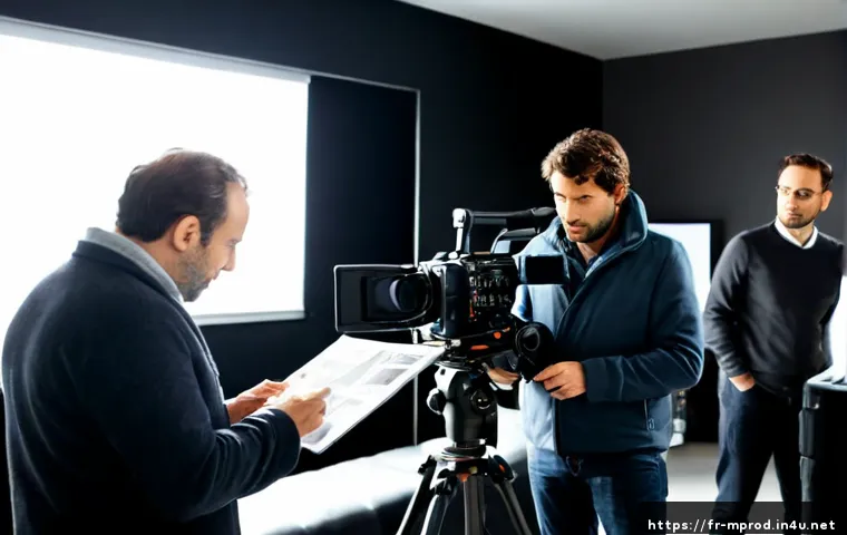 미디어 프로듀서가 참여한 유명 프로젝트 사례 - Photorealistic cinematic production meeting for a major French television drama, diverse media produ...